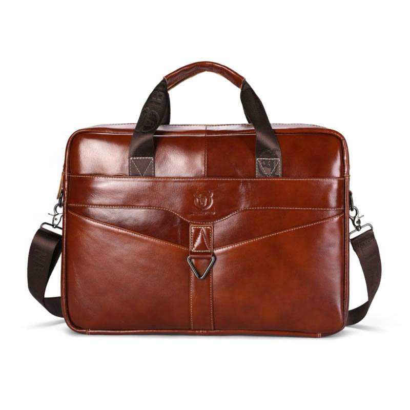 メンズ山羊本革レザーメッセンジャーショルダーバッグ ラップトップ
